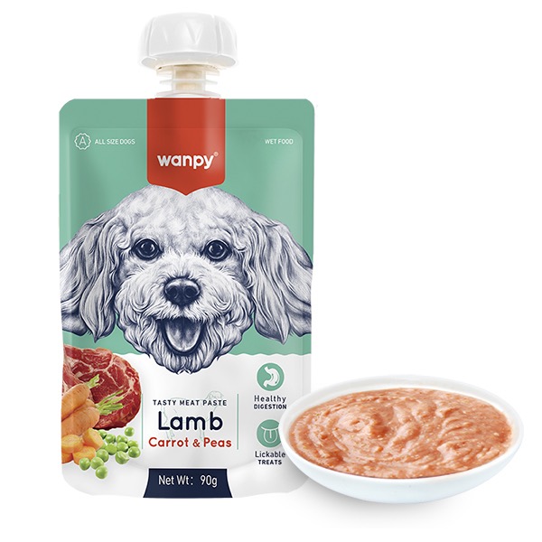 Wanpy Lamb Carrot & Pea КРЕМ-ПЮРЕ ЯГНЯ З МОРКВОЮ рідкий корм для собак
