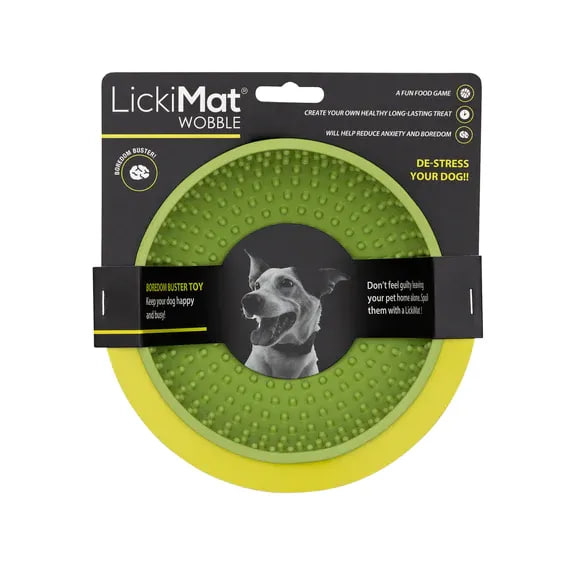 Каучукова миска для повільного харчування LickiMat DOG WOBBLE TURQUOISE Зелена