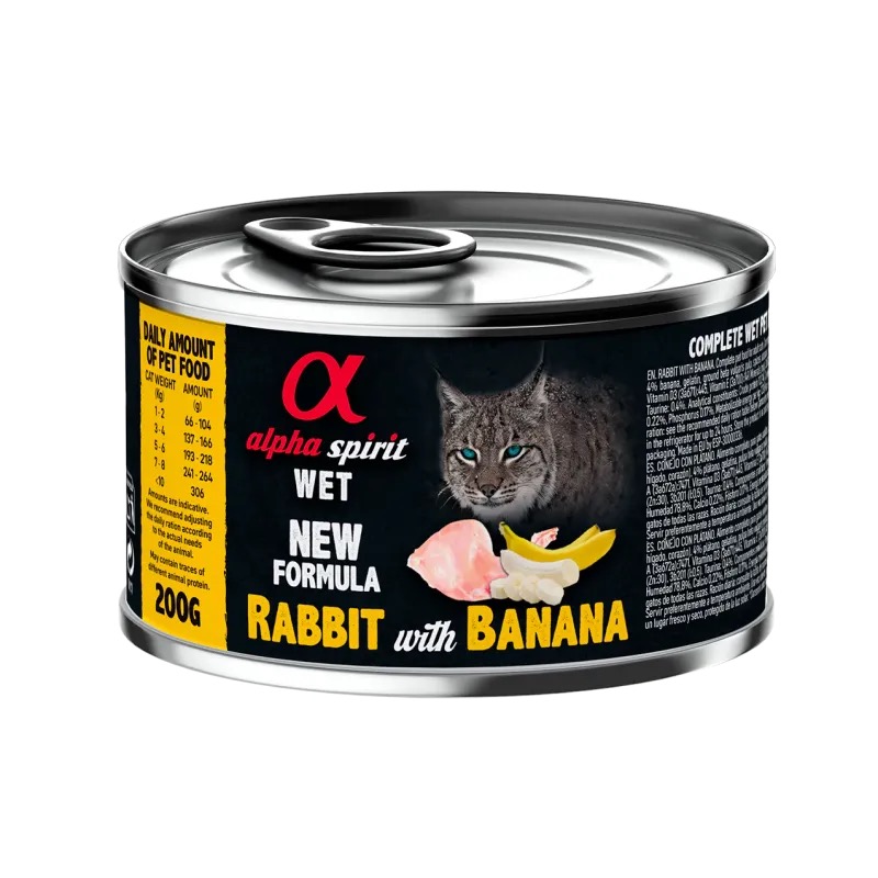 Alpha Spirit Rabbit With Banana Консерва для котів з кроликом та бананами 400г