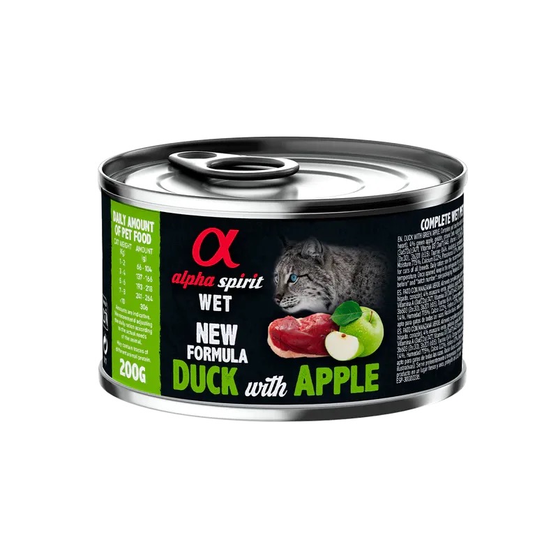 Alpha Spirit Duck with Green Apple Консерва для котів з качкою та зеленими яблуками 200г