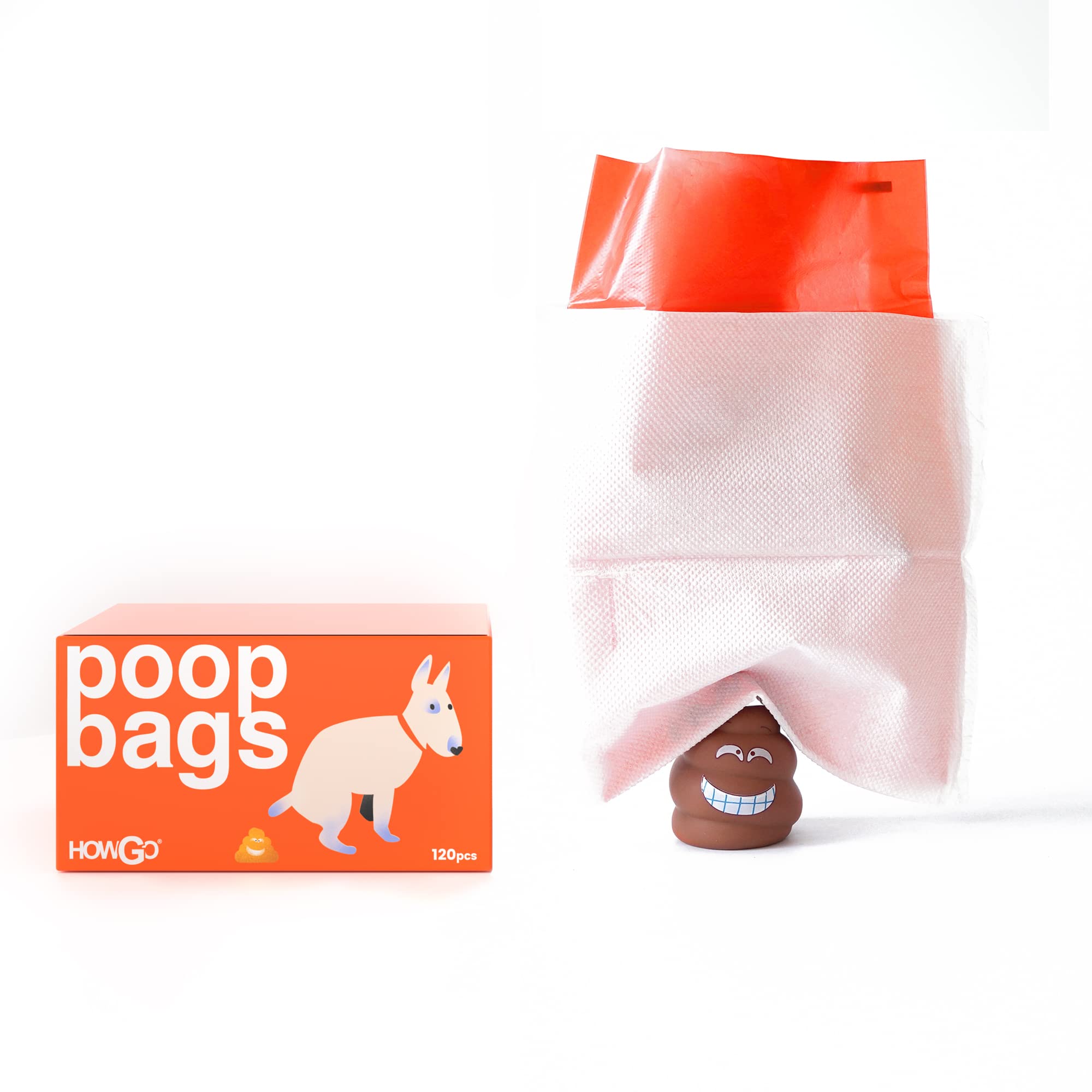HowGo poop bags Пакети разом с серветками для прибирання Поштучно