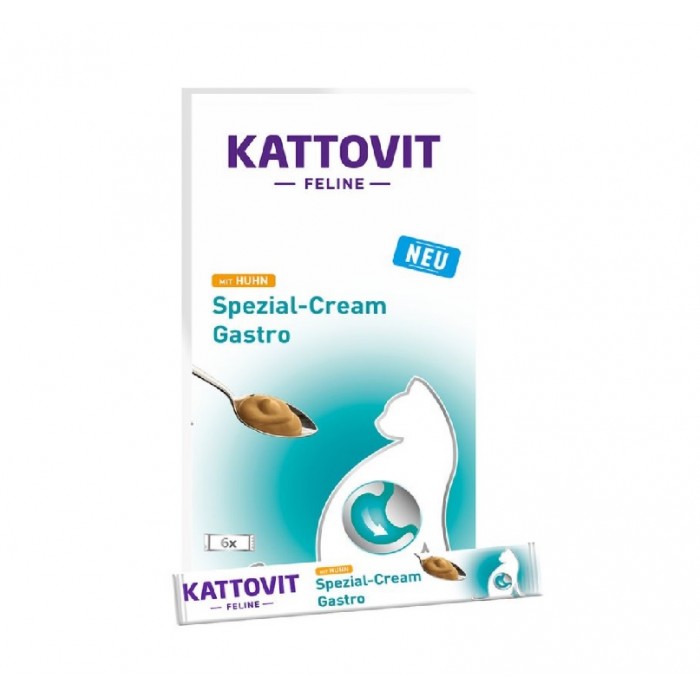 Kattovit Veterinary Feline Gastro Гастро кремові снеки для котів при проблемах травлення 6 стіків по 15 г