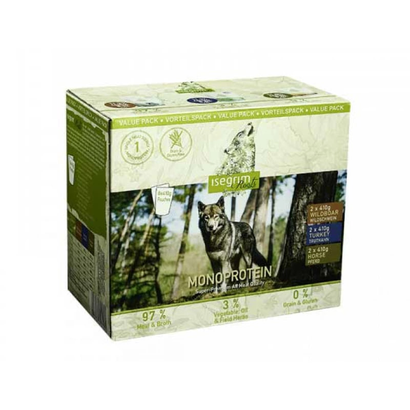 Вологий корм у Паучі Roots Monoprotein Multipack 6шт по 410 гр