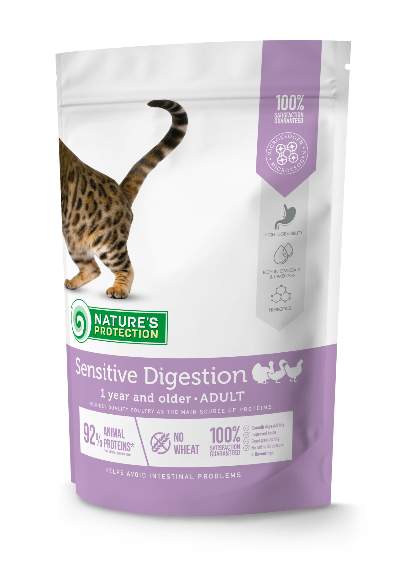 Сухий корм Nature's Protection Sensitive Digestion Adult для дорослих котів з чутливим травленням 400g