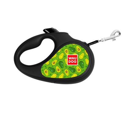 Повідець-рулетка для собак WAUDOG R-leash, малюнок "Авокадо"