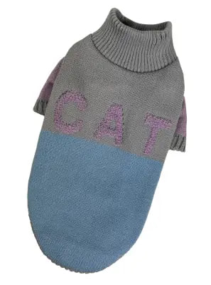 Светр в'язаний CAT блакитно сірий 4