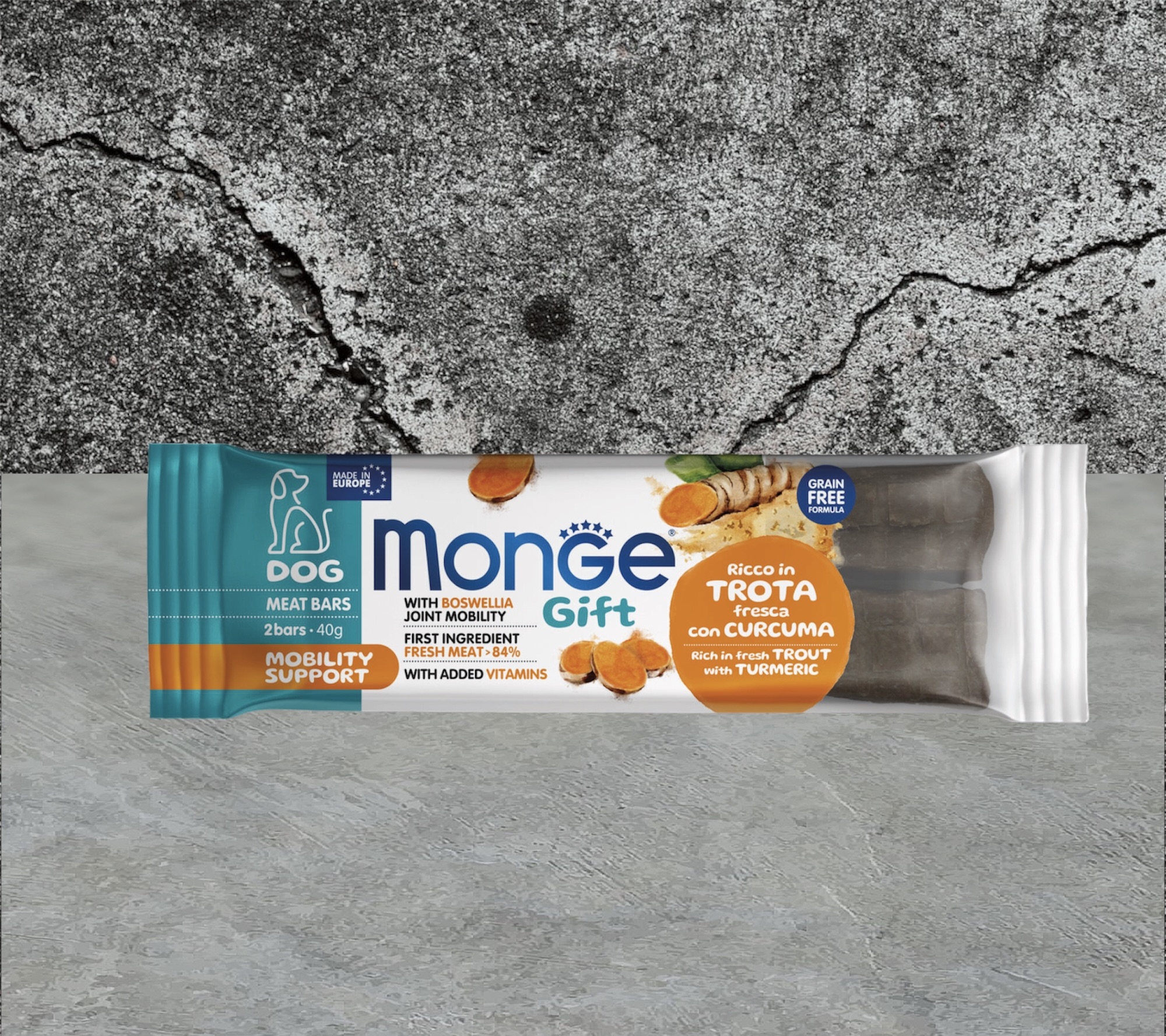 Ласощі для собак Monge Gift Dog Mobility support форель з босвелією 40 г