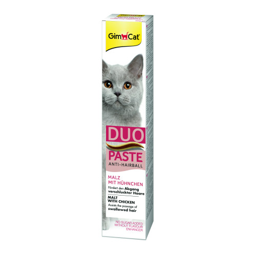 Паста для котів GimCat DUO PASTE Anti-hairball malt with chicken мальт та курка, 50 г
