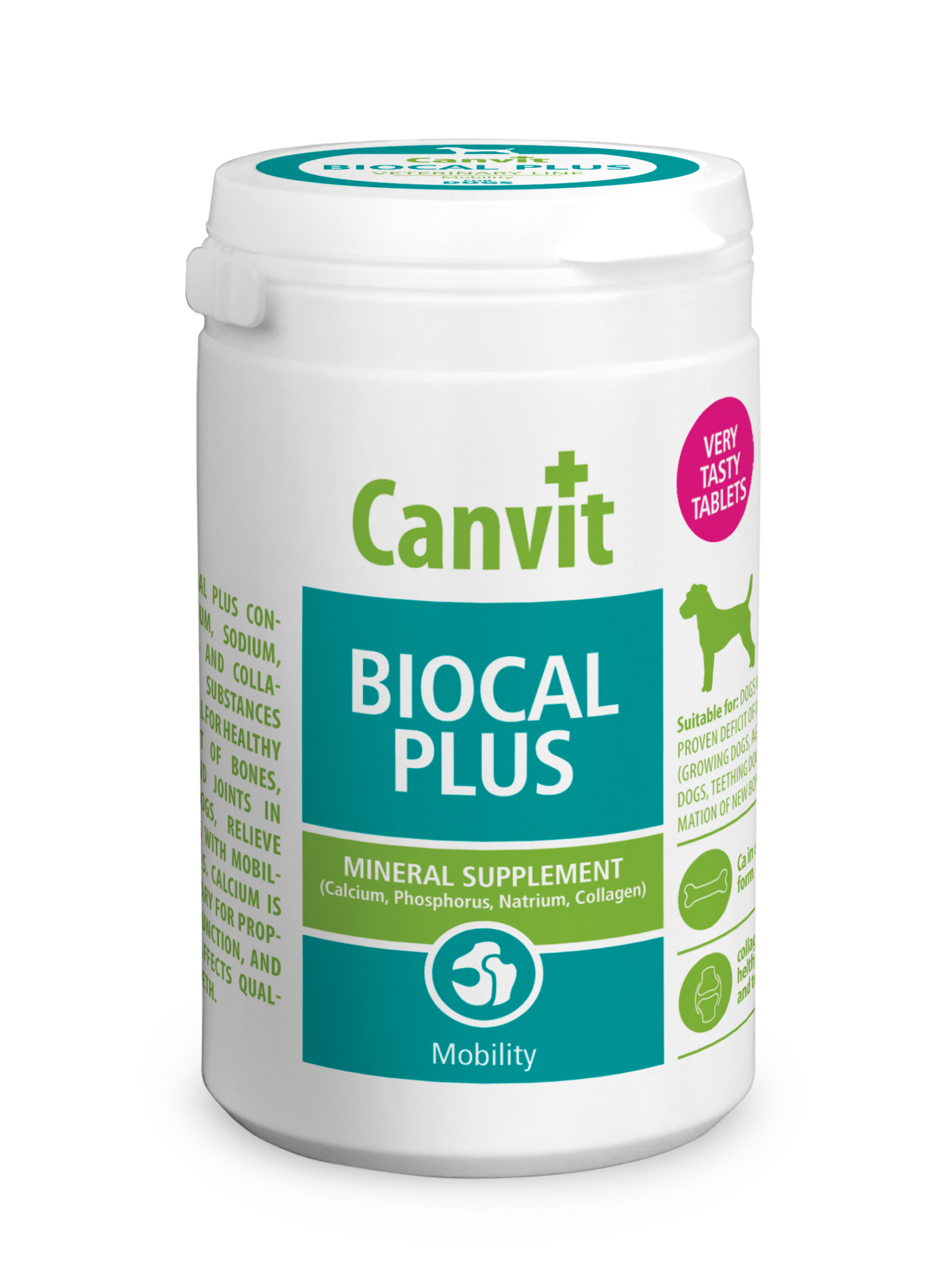 Canvit Biocal Plus for Dogs для здорового розвитку кісток, сухожилок та суглобів у період росту, покращують рухливість старіючих собак 230 г