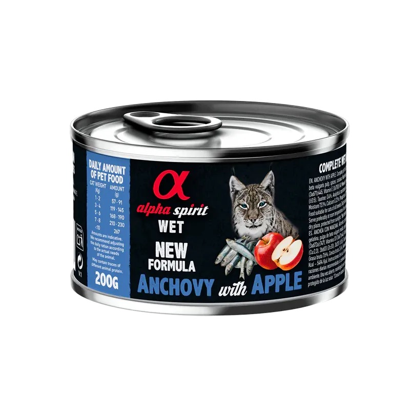 Alpha Spirit Anchovy With Red Apple Консерва для котів з анчоусами та яблуками 200г
