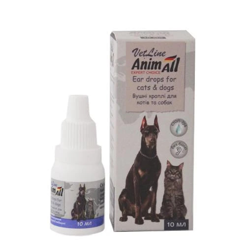Вушні краплі AnimAll VetLine для котів і собак