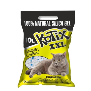 Силікагелевий наповнювач Kotix для котячого туалету, 10 л
