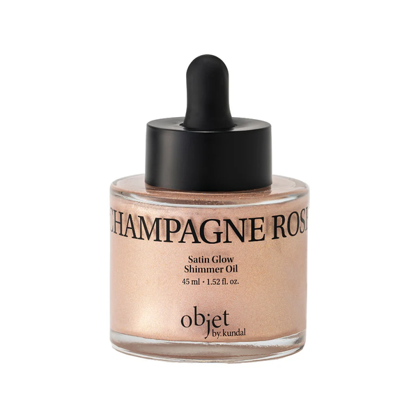 Суха олія для тіла з перламутровим сяйвом KUNDAL Satin Glow Shimmer Oil Champagne Rose, 45 мл