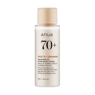 Поживний тонер для сяяння шкіри міні ANUA Rice 70 Glow Milky Toner, 40 мл