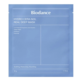 Гідрогелева маска з керамідами та пантенолом Biodance Hydro Cera-Nol Real Deep Sheet Mask, 1 шт