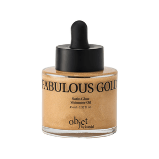 Суха олія для тіла з золотистим сяйвом Objet by KUNDAL Satin Glow Shimmer Oil Fabulous Gold, 45 мл