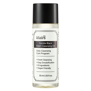 Гідрофільна олія для делікатного очищення міні DEAR, KLAIRS Gentle Black Fresh Cleansing Oil, 30 мл