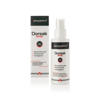 Спрей-концентрат для тіла з бензоїл пероксидом Braderm Dorsak Spray 100 ml