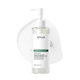М'яка гідрофільна олія з екстрактом хауттюйні та вітаміном Е ANUA Heartleaf + Vitamin E Pore Control Mild Cleansing Oil, 200 мл