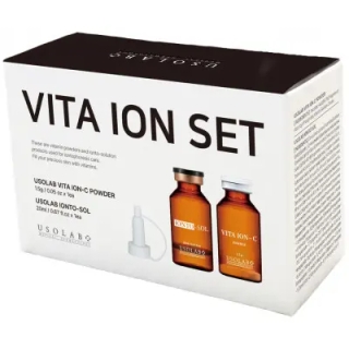 Освітлювальний anti-age набір з вітаміном С USOLAB Vita Ion Set, 25 мл + 1.5 г