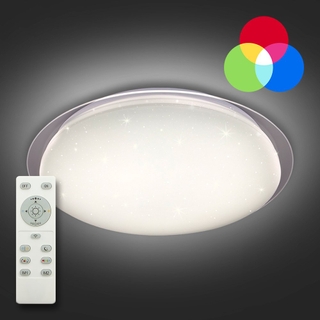 Світильник світлодіодний стельовий LUMINARIA SATURN 25W RGB R330 SHINY 220V IP20 з пультом ДУ