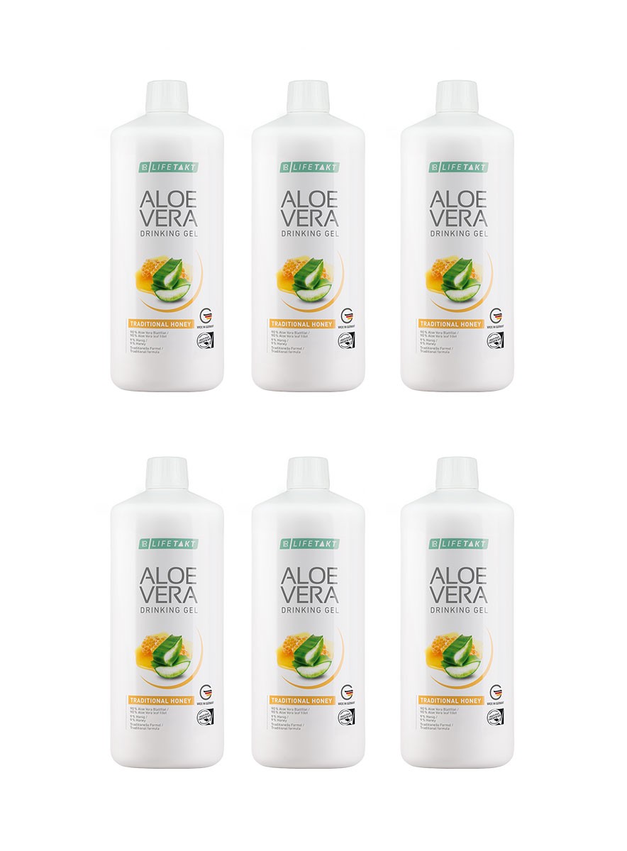 LR LIFETAKT Питний гель Aloe Vera з Медом — набір з 6 шт. (АКЦІЙНИЙ)