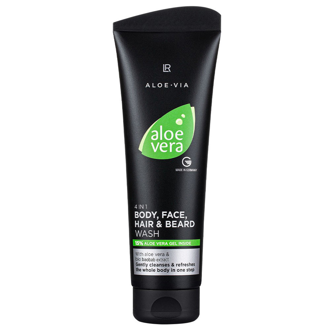 Шампунь для тіла, обличчя, волосся та бороди 4 в 1 Aloe Vera