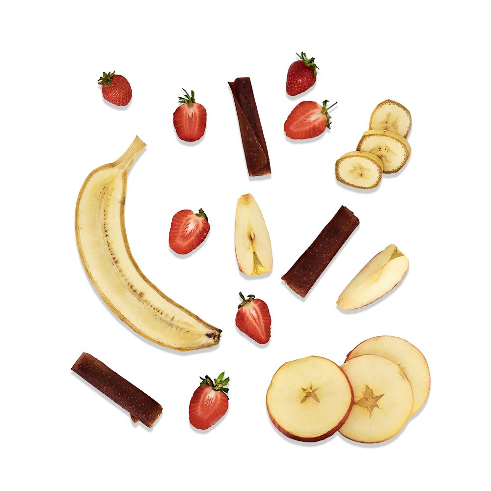 Apple pastila with bananas and strawberries (100 g)