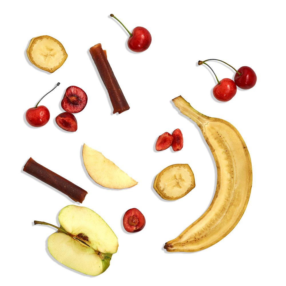 Apple pastila with bananas and cherries (100 g)