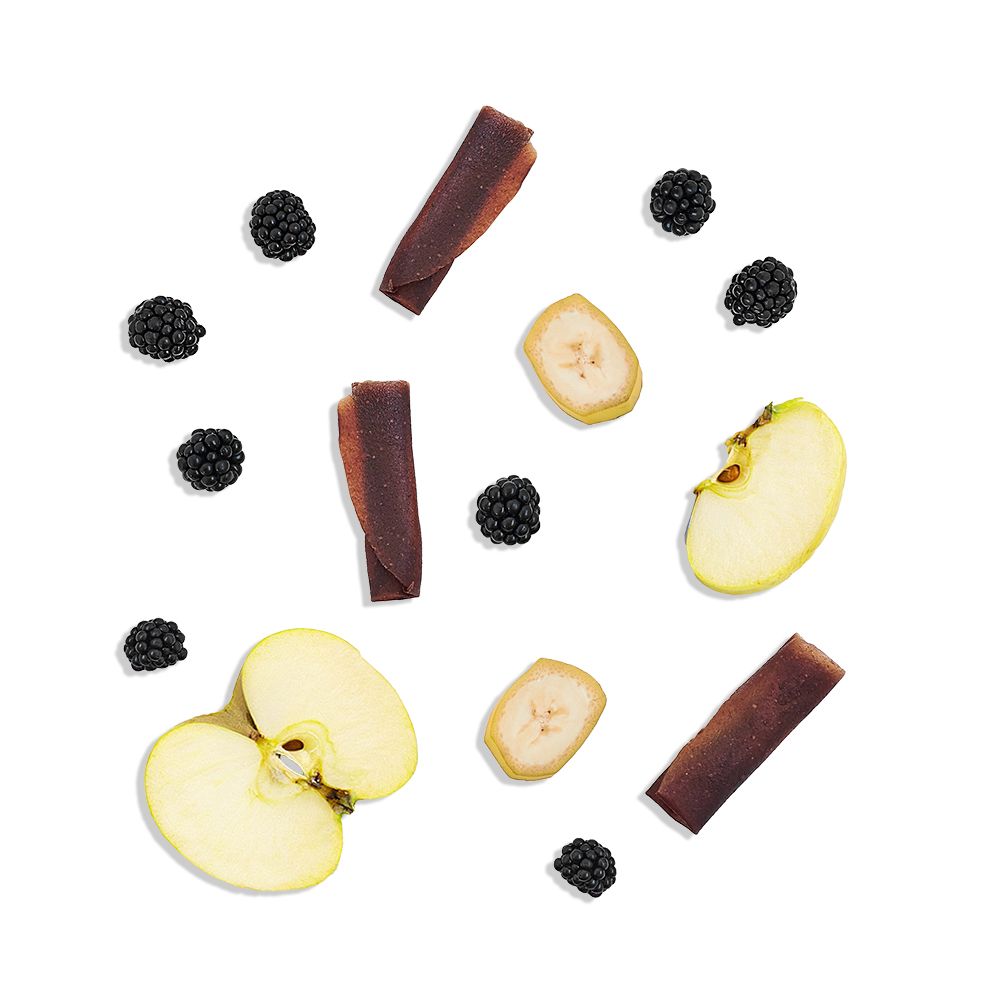 Apple pastila with bananas and blackberries (100 g)
