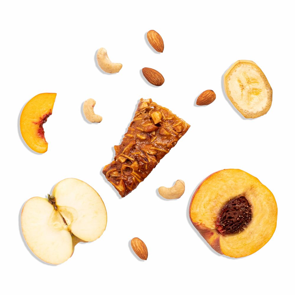 Apple-peach pastila with bananas and nuts (100 g)