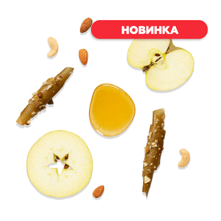 Пастила яблучна з медом та горіхами (100 грам)