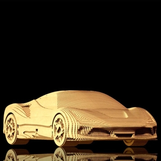 3D Пазл картонний конструктор Феррарі Ferrari 128дет Cartonic