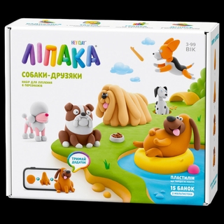 Меганабір інтерактивний, повітряний пластилін Собаки-друзі Ліпака