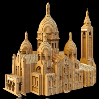 3D Пазл картонний конструктор Базиліка Сакре-Кер 146дет Cartonic