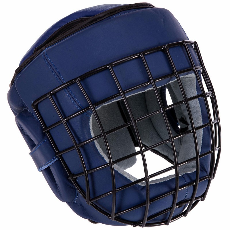 Karate helmet BLUE WITH GRID