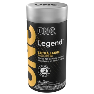 Презервативи ONE Legend XL, 12 шт, збільшений розмір, розширення на кінці, подарункове паковання-туб